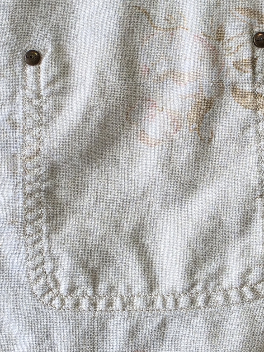90's Vintage Lauren Ralph Lauren Lenin/Cotton Cream Jacket Floral Print Size M - Picture 6 of 12